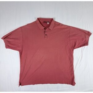 Patagonia Mens XL Organic Cotton Short Sleeve Polo Shirt Orange Pique Knit Logo